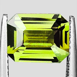 6x4.5 mm { 0.67 cts} Octagon Emerald Cut AAA Neon Natural AAA Yellow Green Chrysoberyl {Flawless-VVS}