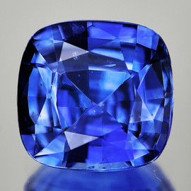 5.00 mm { 0.51 cts} Cushion AAA Fire Intense Ceylon Blue Sapphire {Flawless-VVS}--AAA Grade