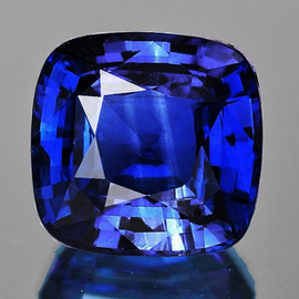 5.00 mm { 0.70 cts} Cushion AAA Fire Intense Ceylon Blue Sapphire {Flawless-VVS}--AAA Grade