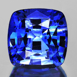 5.00 mm { 0.86 cts} Cushion AAA Fire Natural Bi Color Intense Ceylon Blue Sapphire {Flawless-VVS}--AAA Grade