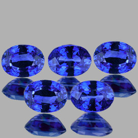4x3 mm 5 pcs Oval AAA Fire Intense Ceylon Blue Sapphire Natural {Flawless-VVS}--AAA Grade