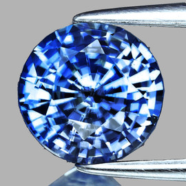 5.00 mm { 0.51 cts } Round Best AAA Fire AAA Ceylon Blue Sapphire Natural {Flawless-VVS)--AAA Grade