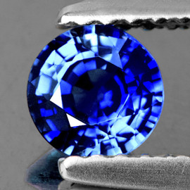 4.50 mm Round Best AAA Fire Bi Color Intense Ceylon Blue Sapphire Natural {Flawless-VVS)--AAA Grade