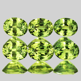 4x3 mm 6 pcs Oval Machine Cut Extreme Brilliancy AAA Yellow Green Chrysoberyl Natural {Flawless-VVS}--AAA Grade