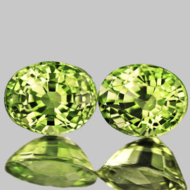 5x4 mm 2 pcs Oval Machine Cut Extreme Brilliancy Natural Green Yellow Chrysoberyl {Flawless-VVS}--AAA Grade