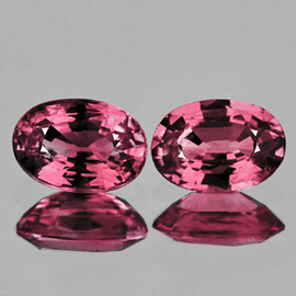 6x4 mm 2pcs Oval AAA Fire Intense Padparadscha Pink Sapphire Natural {Flawless-VVS}--AAA Grade