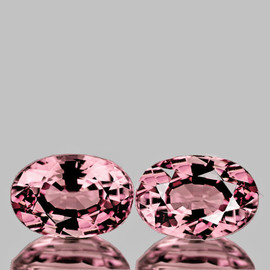 6x4 mm 2pcs Oval AAA Fire Natural Padparadscha Pink Sapphire  {Flawless-VVS}--AAA Grade