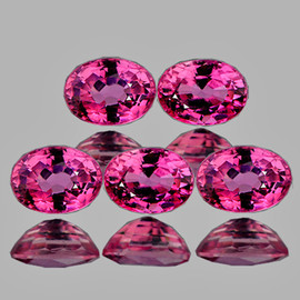4x3 mm 5 pcs { 1.25 cts } Oval AAA Fire Intense AAA Pink Sapphire Natural {Flawless-VVS}--AAA Grade