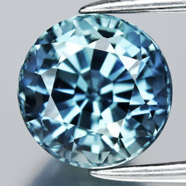 4.80 mm { 0.50 cts } Round Cut Extreme Brilliancy Natural AAA Teal Blue Sapphire { Flawless-VVS }--AAA Grade