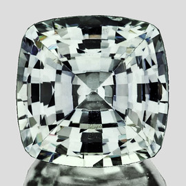 5.50 mm { 1.07 cts } Cushion Extreme Brilliancy Natural Green Sapphire Madagascar {Flawless-VVS}--AAA Grade