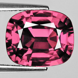 8x6 mm { 1.82 cts} Cushion Machine Cut Extreme Brilliancy Natural Raspberry Pink Rhodolite Garnet {Flawless-VVS1}--AAA Grade