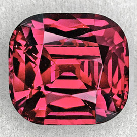 8.5x7.5 mm { 2.95 cts} Cushion Machine Cut Extreme Brilliancy Natural AAA Padparadscha Pink Rhodolite Garnet (Umbalite) {Flawless-VVS1}--AAA Grade