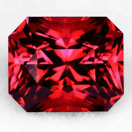 7x6.5 mm { 1.94 cts } Octagon Radiant Cut Best AAA Neon Intense AAA Red Rhodolite Garnet Natural (Umbalite) {Flawless-VVS1}--AAA Grade