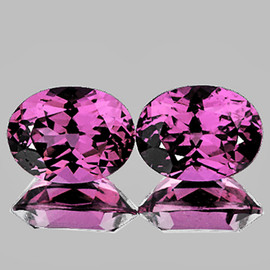 6x5 mm 2 pcs Oval Brilliant Cut Extreme Brilliancy Intense Pink Purple Rhodolite Garnet Natural {Flawless-VVS}--AAA Grade