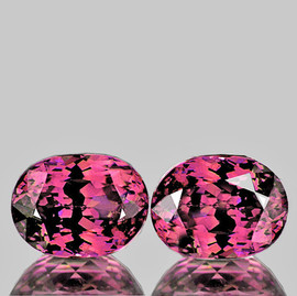 6x5 mm 2 pcs Oval Brilliant Cut Extreme Brilliancy Intense Raspberry Pink Rhodolite Garnet Natural {Flawless-VVS}--AAA Grade