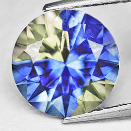 4.70 mm Round Brilliant Machine Cut Extreme Brilliancy Natural Bi Color Blue Sapphire {Flawless-VVS}