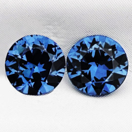 4.30 mm 2 pcs { 0.70 cts } Round Brilliant Cut AAA Fire Natural Intense Blue Sapphire {Flawless-VVS}--AAA Grade