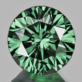 4.30 mm Round Machine Brilliant Cut Extreme Brilliancy Intense Green Madagascar Sapphire Natural { Flawless-VVS }--AAA Grade