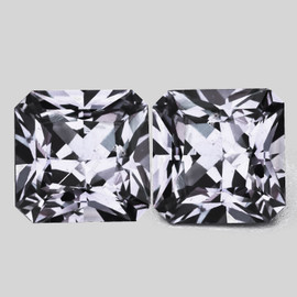 5.00 mm 2pcs Octagon Radiant Cut Extreme Brilliancy Natural Purple White Sapphire {Flawless-VVS1}--AAA Grade