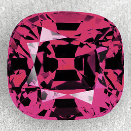 7x6.5 mm { 2.00 cts} Cushion Machine Cut Extreme Brilliancy AAA Raspberry Pink Rhodolite Garnet Natural (Umbalite) {Flawless-VVS1}--AAA Grade