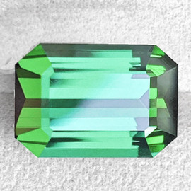 7.5x5.5 mm { 1.37 cts } Octagon Emerald Cut Best AAA Neon Natural Blue Green Tourmaline Afghanistan { Flawless-VVS }--AAA Grade