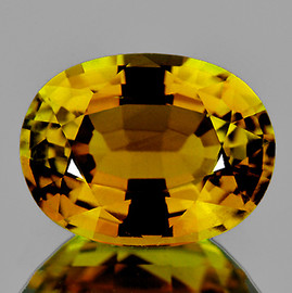 8x6 mm { 1.50 cts} Oval AAA Fire Intense Golden Yellow Tourmaline Mozambique Natural {Flawless-VVS}--AAA Grade