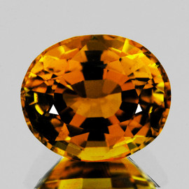 8x7 mm { 1.94 cts } Oval AAA Fire Intense Golden Yellow Tourmaline Natural {Flawless-VVS1}
