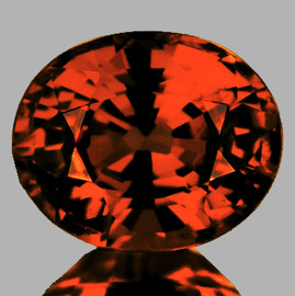 9x7.5 mm { 1.92 cts} Oval AAA Fire Intense Orange Tourmaline Natural {Flawless-VVS1}--AAA Grade