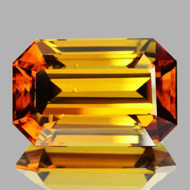 8x5 mm { 1.44 cts} Octagon Emerald Cut AAA Fire Intense Golden Yellow Tourmaline Natural {Flawless-VVS1}--AAA Grade