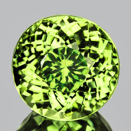 5.80 mm Round Brilliant Cut Extreme Brilliancy AAA Canary Green Mali Garnet Natural {Flawless-VVS}--Premium Grade