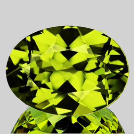 8x6 mm { 1.46 cts} Oval Brilliant Cut Extreme Brilliancy Premium Yellow Green Mali Garnet Natural {Flawless-VVS}--Premium Grade