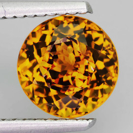 5.50 mm 1 pcs Round Brilliant Cut AAA Fire Intense Golden Yellow Mali Garnet Natural {Flawless-VVS}--AAA Grade