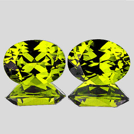 6x4.5 mm 2 pc Oval Brilliant Cut AAA Fire Premium Lemon Yellow Mali Garnet Natural {Flawless-VVS}--AAA Grade
