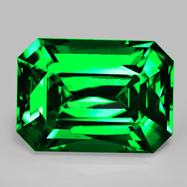 6x4.5 mm { 0.68 cts } Octagon Radiant Cut AAA Fire Natural AAA Emerald Green Tsavorite Garnet { Flawless-VVS }--AAA Grade