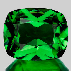 5.5x4.5 mm { 0.72 cts } Cushion AAA Fire Natural Emerald Green Tsavorite Garnet {Flawless-VVS}--AAA Grade