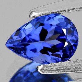 7x5 mm { 0.67 cts } Pear Brilliant Cut AAA Fire Intense Purple Blue Tanzanite Natural {Flawless-VVS}--AAA Grade