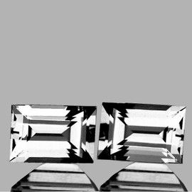 2.8x1.8 mm 2pcs { 0.15 cts} Baguette Emerald Cut Color F White Diamond Natural {Flawless-VVS}