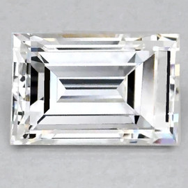 3.4x2.2 mm { 0.12 cts} Baguette Emerald Cut Natural White Diamond Color D-F {VVS}