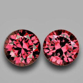 4.00 mm 2 pcs Round Brilliant Cut AAA Fire Natural Jedi Pink Red Spinel {Flawless-VVS}