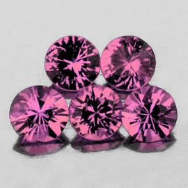 3.20 mm 5 pcs Round Brilliant Cut AAA Fire Natural Intense Pink Mahenge Spinel {Flawless-VVS}--AAA Grade