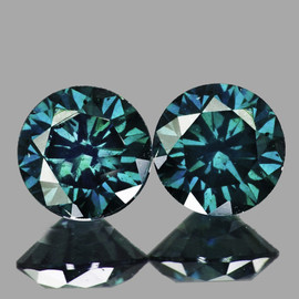 4.00 mm 2 pcs Round Brilliant Cut AAA Fire Teal Blue Spinel Natural {Flawless-VVS}