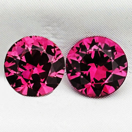 4.00 mm 2 pcs Round Brilliant Cut AAA Fire Deep AAA Pink Spinel Natural {Flawless-VVS}--AAA Grade