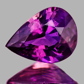 5x4 mm 1 pc Pear Best AAA Fire Intense Purple Sapphire Natural {Flawless-VVS}--AAA Grade
