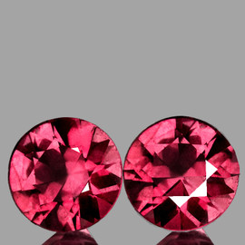 3.50 mm 2 pcs Round AAA Fire Jedi Red Pink Spinel Natural {Flawless-VVS}