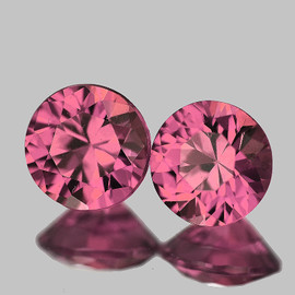 3.70 mm 2 pcs Round Brilliant Cut Best AAA Fire Natural Padparadscha Pink Spinel {Flawless-VVS}