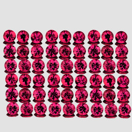 1.00 mm 100 pcs Round Brilliant Machine Cut AAA Fire Intense Red Burma Ruby Natural {Flawless-VVS}--AAA Grade