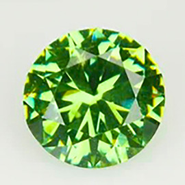 3.80 mm Round Brilliant Cut Extreme Brilliancy Rainbow Sparkles Natural Green Demantoid Garnet {Flawless-VVS}--AAA Grade