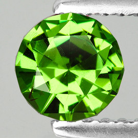 4.20 mm Round Brilliant Cut AAA Fire Natural Green Demantoid Garnet {Flawless-VVS}