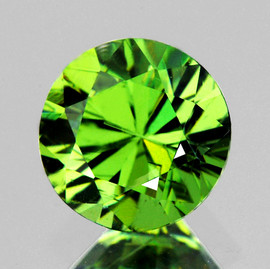 4.20 mm Round Brilliant Cut Extreme Brilliancy Rainbow Sparkles Natural Green Demantoid Garnet {Flawless-VVS}--AAA Grade