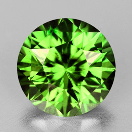 4.70 mm Round Brilliant Cut AAA Rainbow Sparkle Natural AAA Green Demantoid Garnet {Flawless-VVS}--AAA Grade